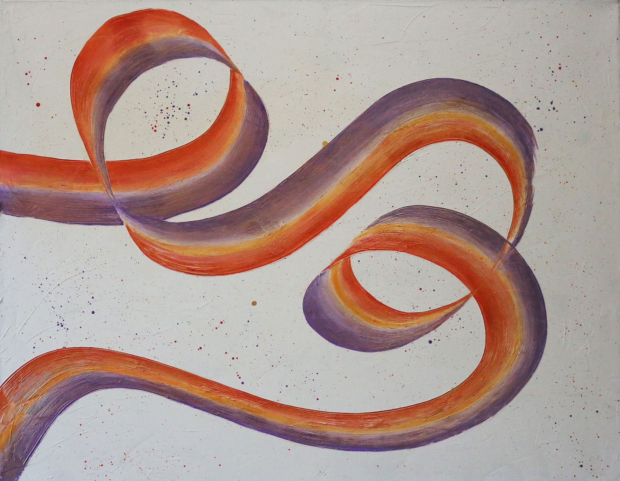 ARTuR artist artworks The painting “Nonlinearity of time” (oil and acrylic on canvas, 90 cm x 70 cm x 2 cm, 2022)