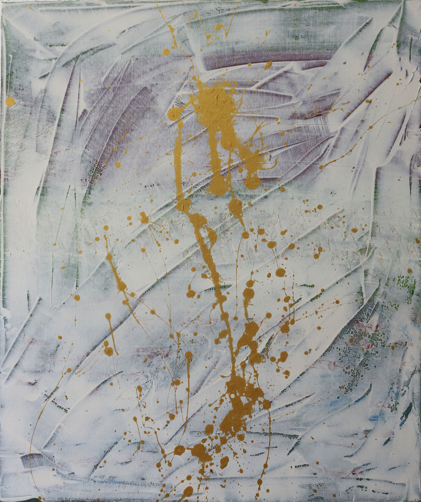 ARTuR artist The painting "Reset" (oil, gesso, and acrylic on canvas, 2020, 50 cm x 60 cm x 2 cm)